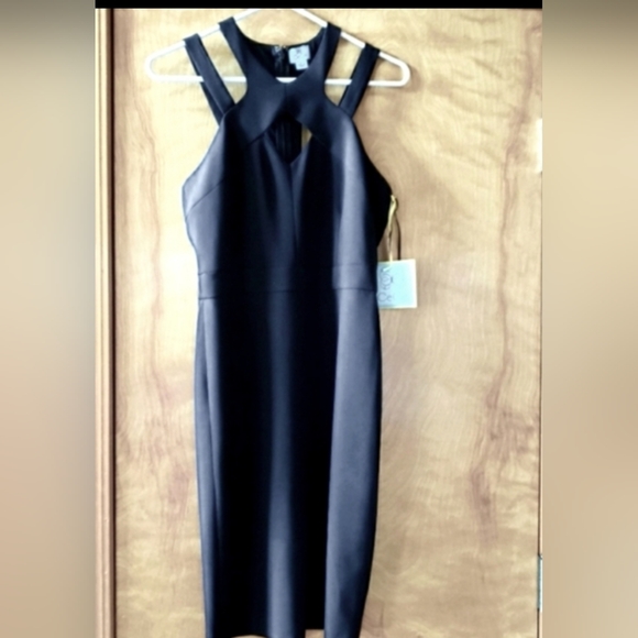 NWT Cece black strappy criss cross cut out cocktail dress size  4 - Picture 9 of 9